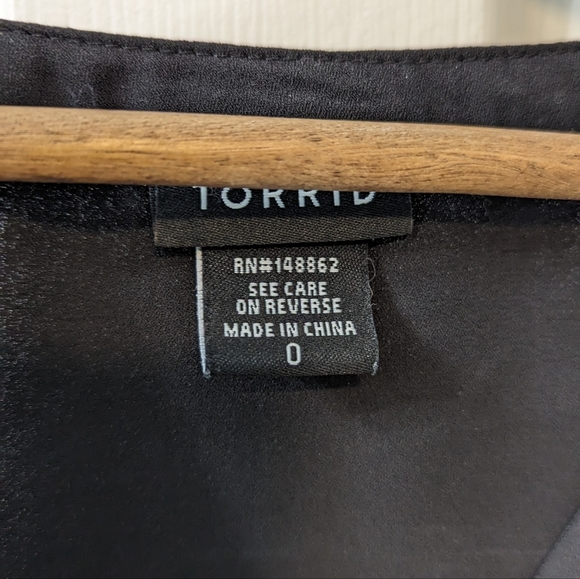 Torrid Sheer Black Blouse (Size 0) - Picture 4 of 4